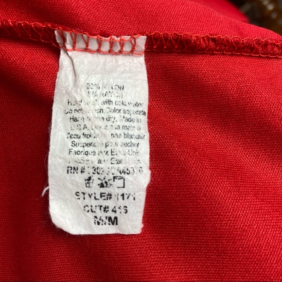 SUZY SHIER Dress Mini Lace Long Sleeve Red Size M - Picture 6 of 6